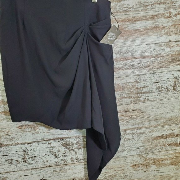 VINCE CAMUTO Black Ruffle Crepe Miniskirt - Picture 3 of 9